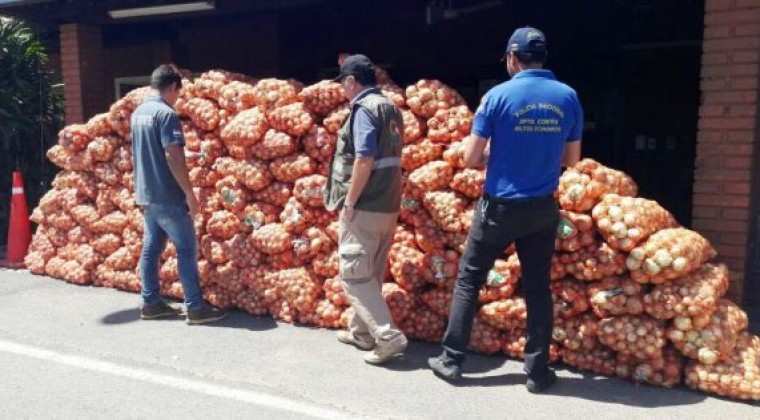 Incautan 4.000 kilos de cebolla por no tener documentación