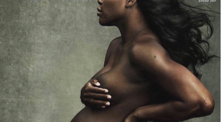 Embarazada y desnuda: la portada de Serena Williams en Vanity Fair