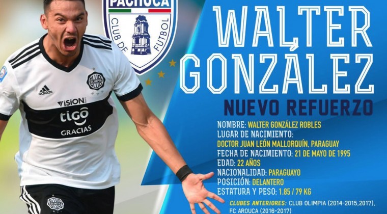 Hacen oficial la llegada de Walter al Pachuca