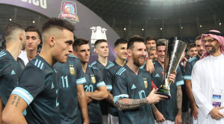 Messi anota en el triunfo de la Albiceleste frente a Brasil