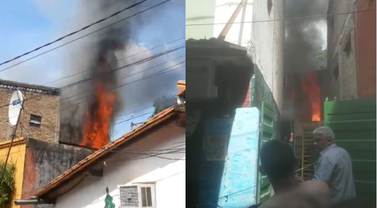 Incendio consume viviendas en Cambala: bomberos y vecinos intentan controlar el fuego