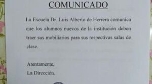 Piden que alumnos nuevos traigan sus propios pupitres