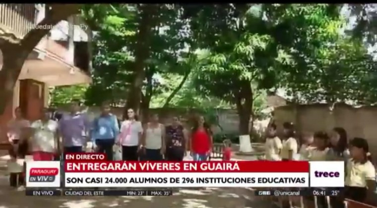 Reciben Kits de alimentos unas 296 instituciones del Departamento de Guairá