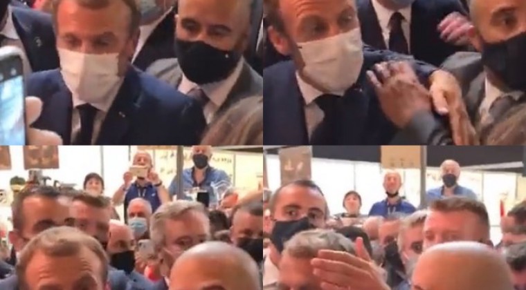 Joven lanza un huevo al presidente francés durante el congreso de hostelería