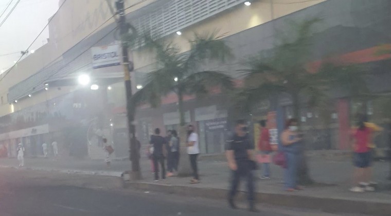 Principio de incendio en supermercado sobre Eusebio Ayala