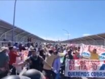 Itaipú: exobreros cierran el Puente de la Amistad