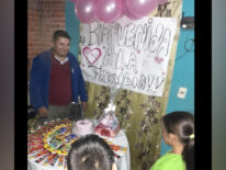 Padre obtiene la guarda de su hija y le da una tierna bienvenida