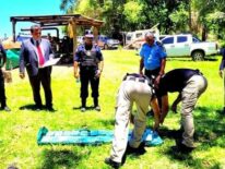 En un arrozal abandonan una camioneta llena de cocaína 